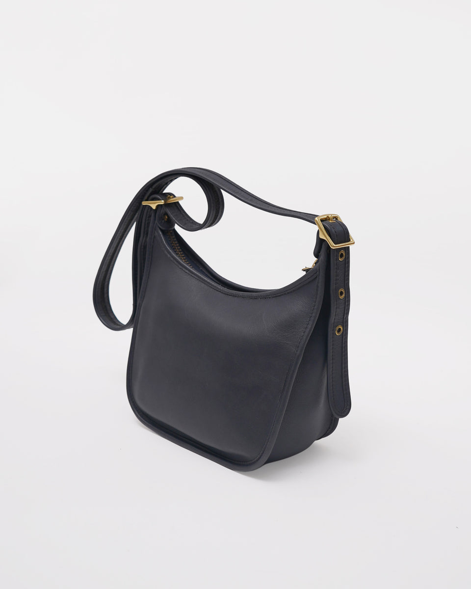 Navy Leather Shoulder Bag – Front General Store