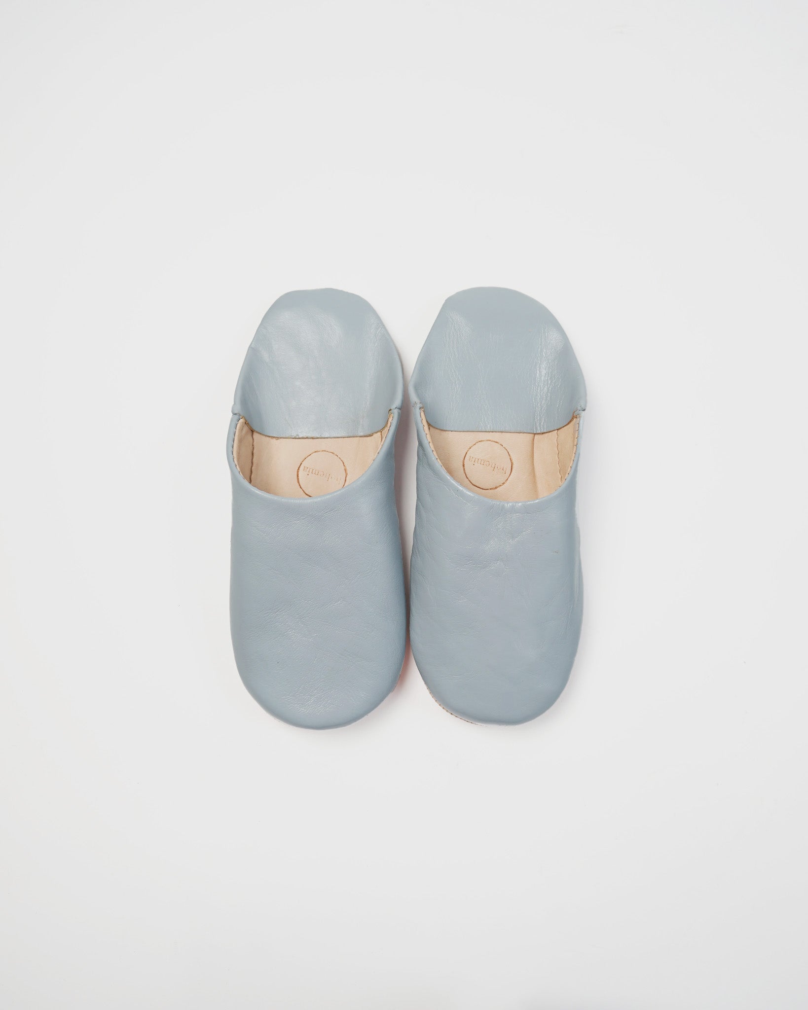 Moroccan Babouche Basic Slippers / Pearl Gray