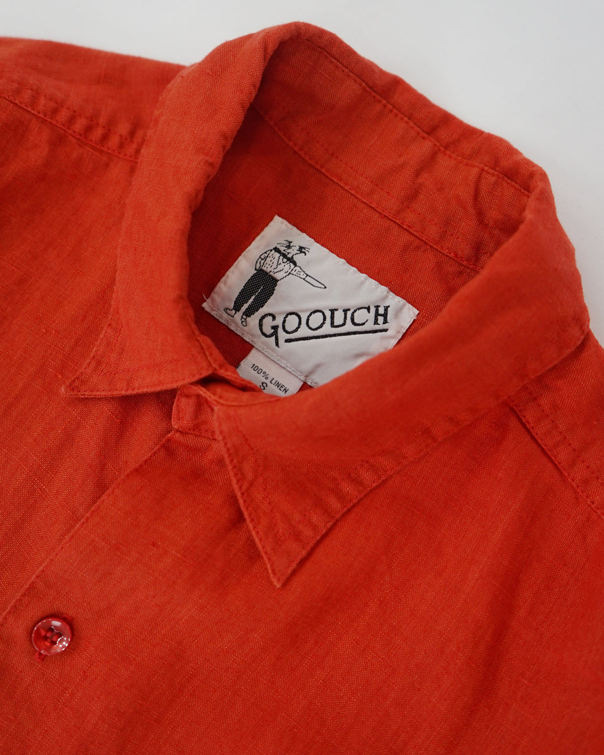 Washed Linen L/S Shirt / Orange