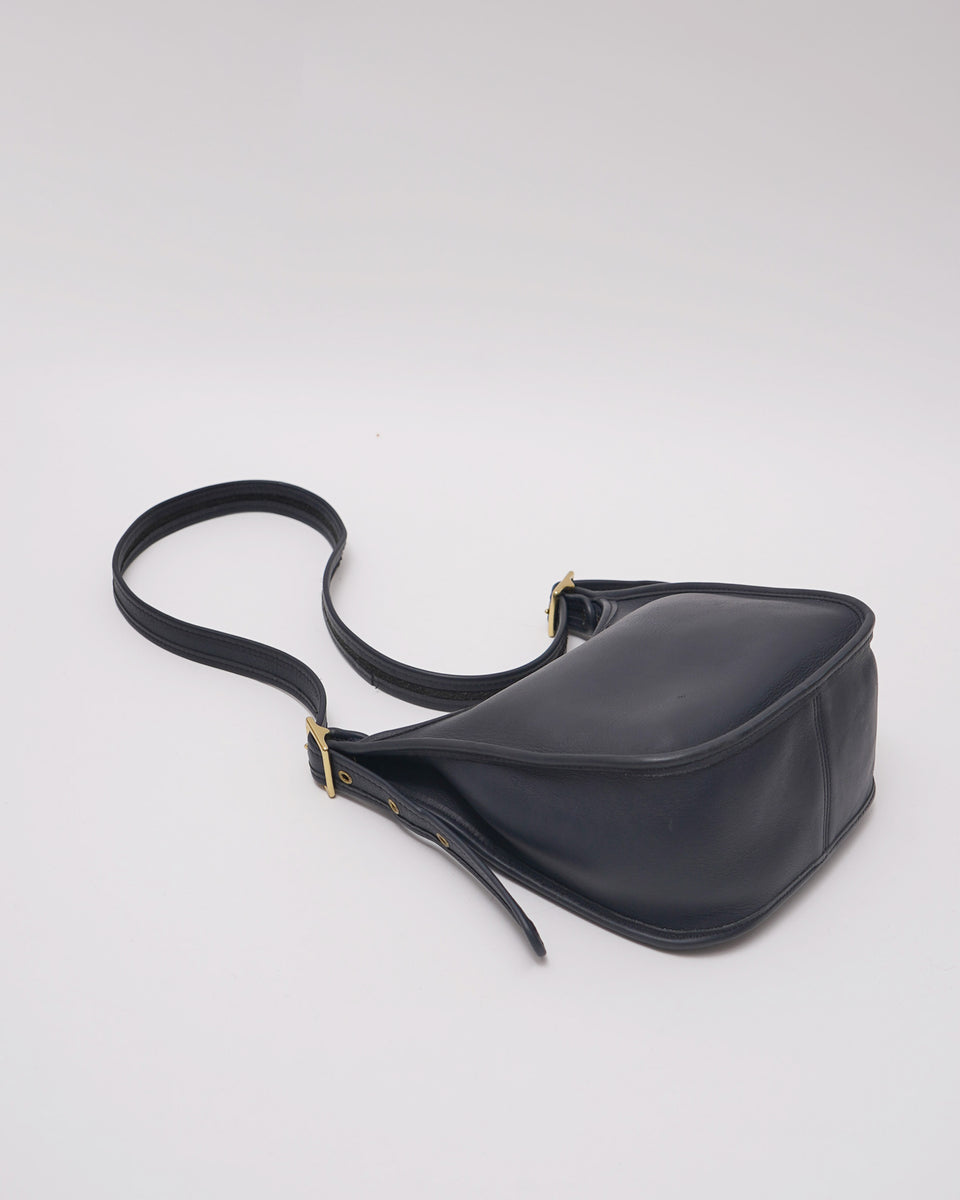 Navy Leather Shoulder Bag – Front General Store