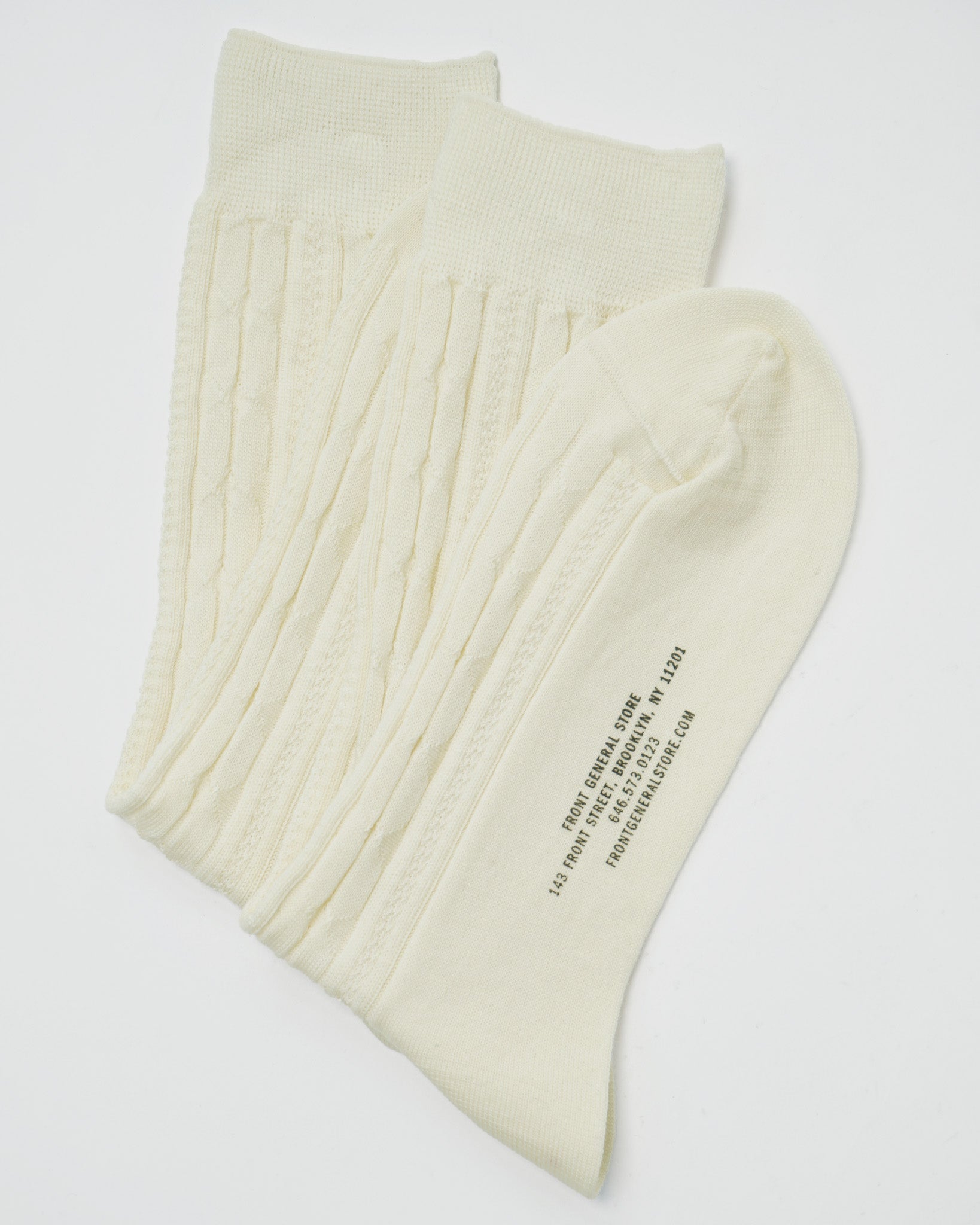FGS Originals - Wool Cable Socks / White