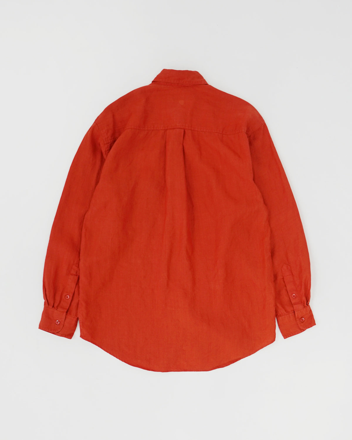 Washed Linen L/S Shirt / Orange