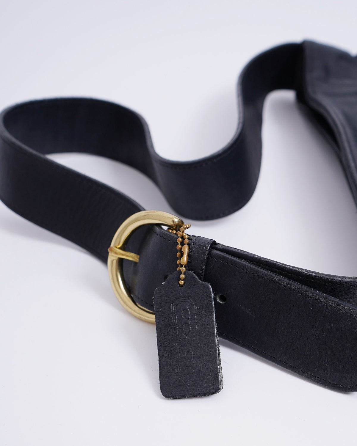 Black Leather One Shoulder Bag