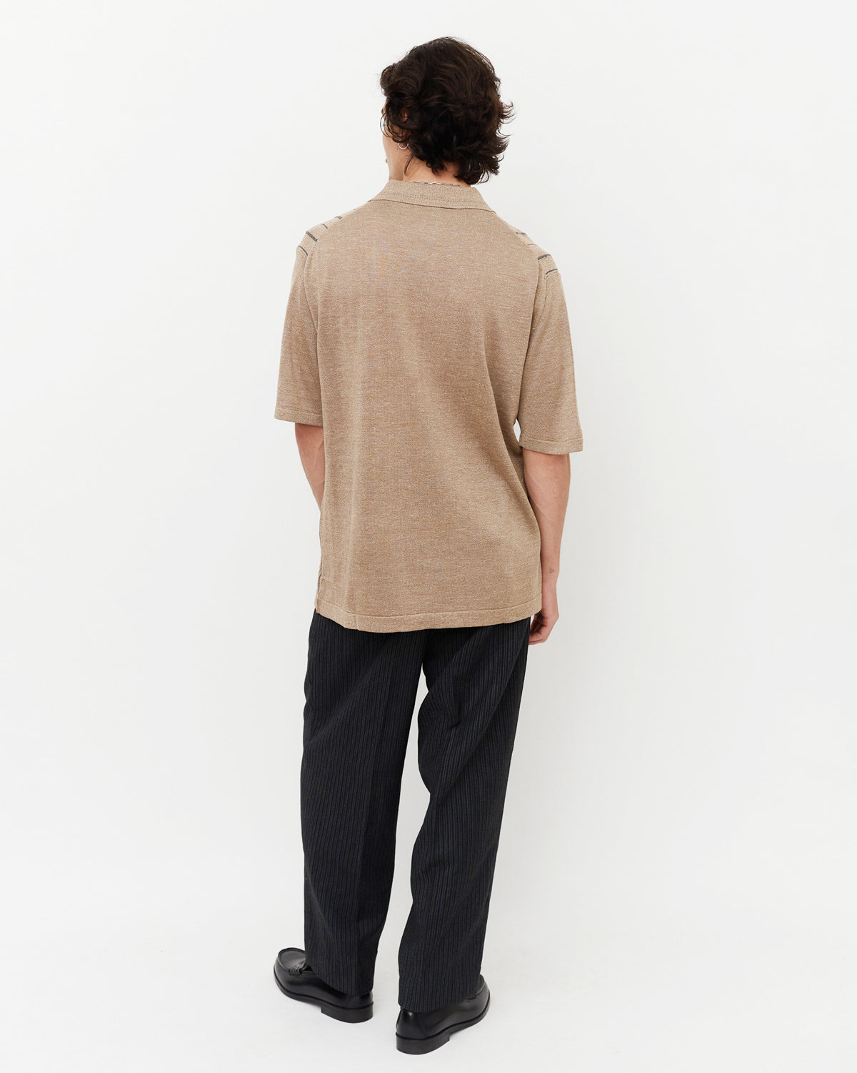 Pullover Zip Polo / Beige