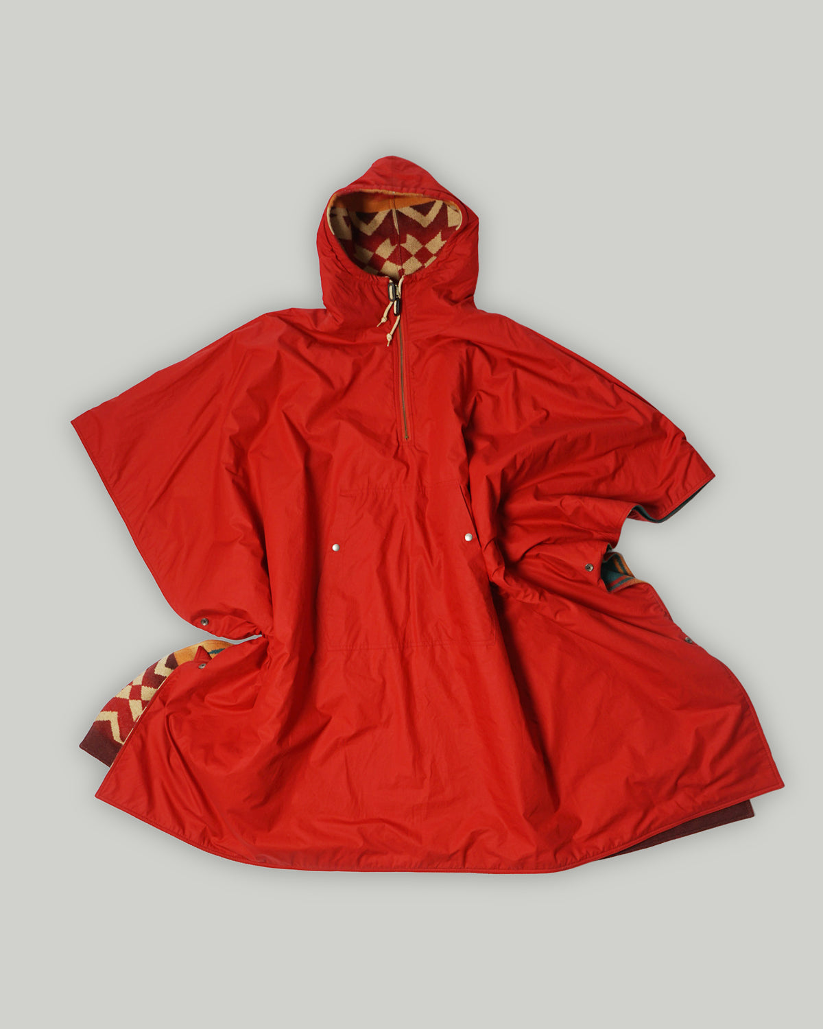 Native Patterned Reversible Poncho