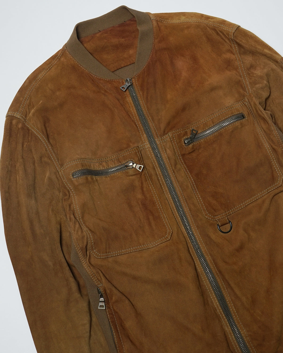 Prada Sports Suede Zip Up Sports Jacket