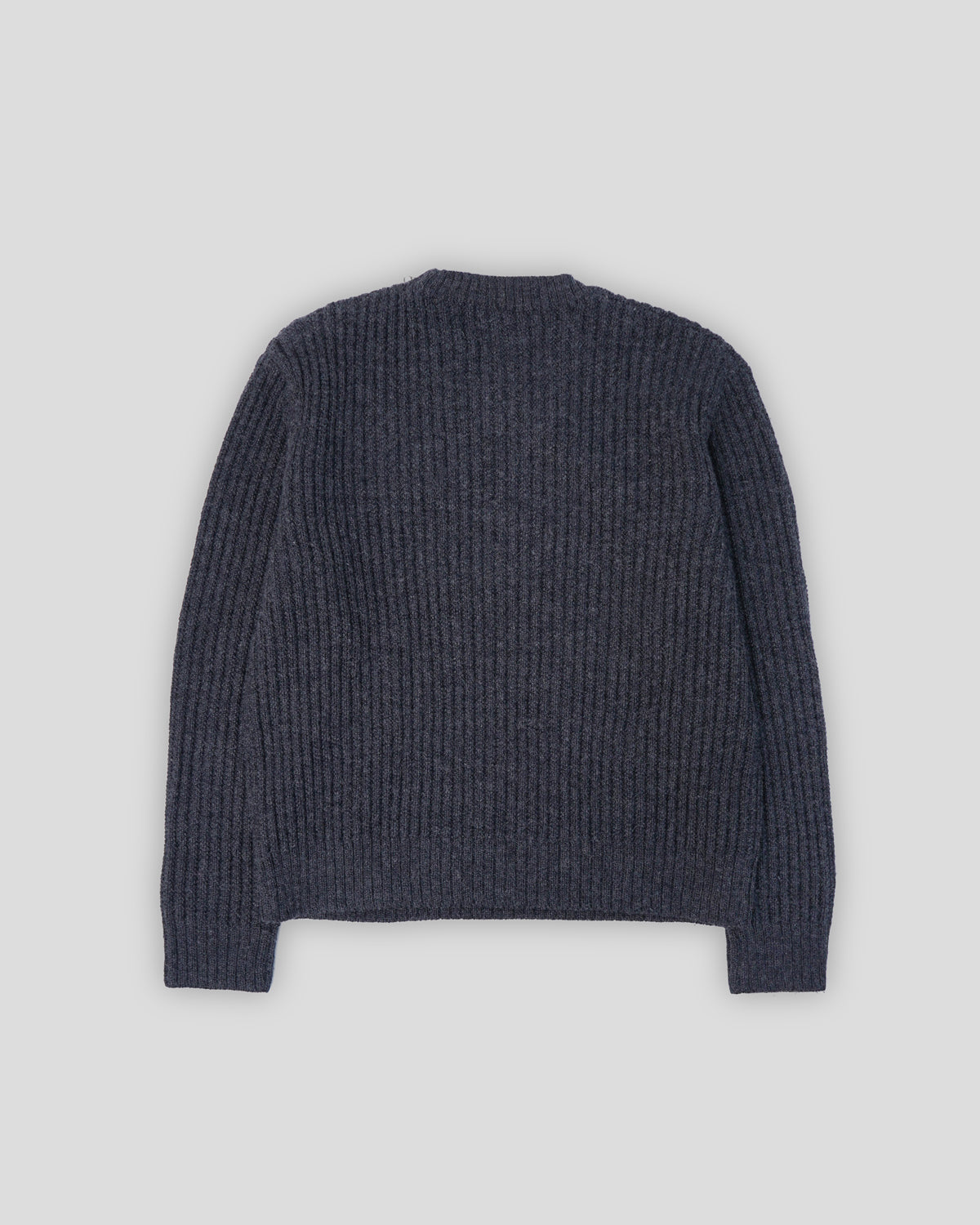Zip Shoulder Rib Knitted Sweater