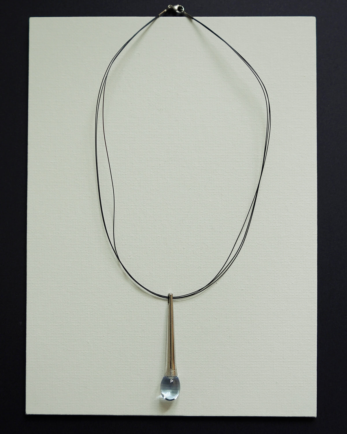Chrystal Glass Teardrop Necklace