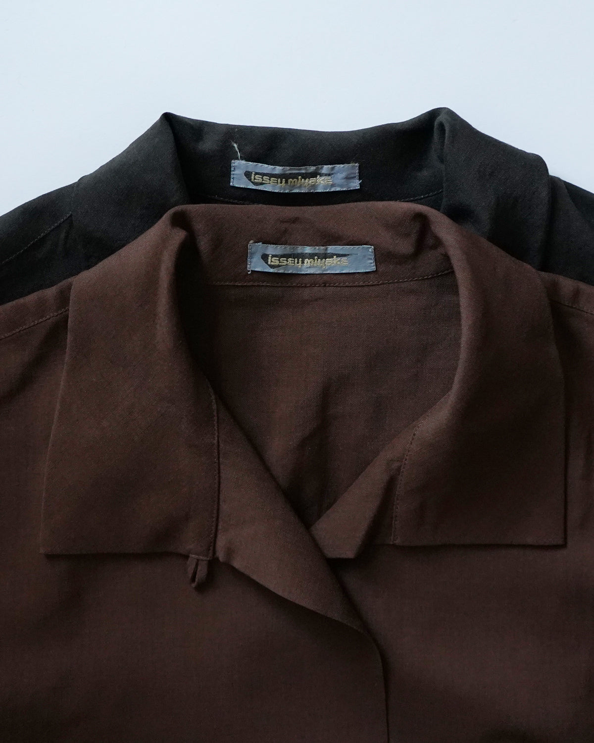 Stand Collar Wool Shirt Black