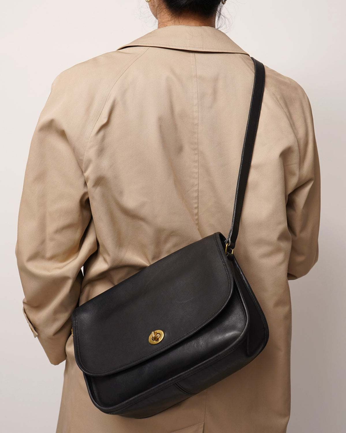 Black Leather Shoulder Bag