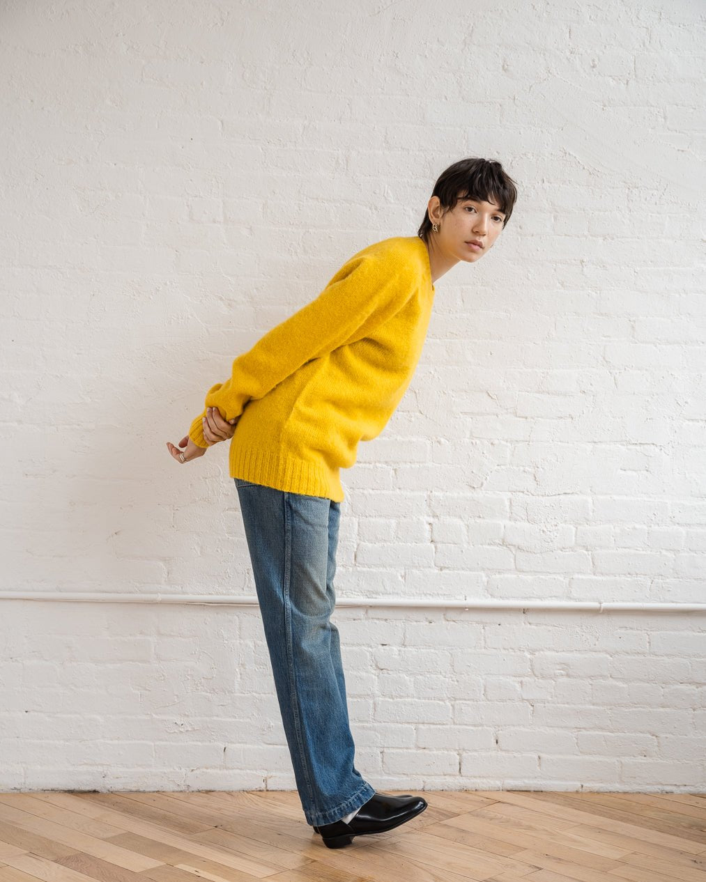 FGS Originals - Brushed Shetland Sweater Crew Neck / Yellow
