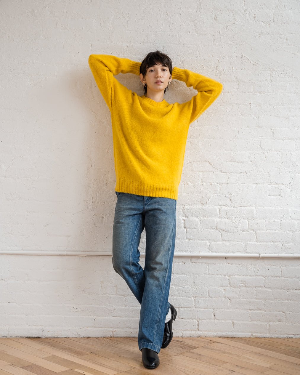FGS Originals - Brushed Shetland Sweater Crew Neck / Yellow