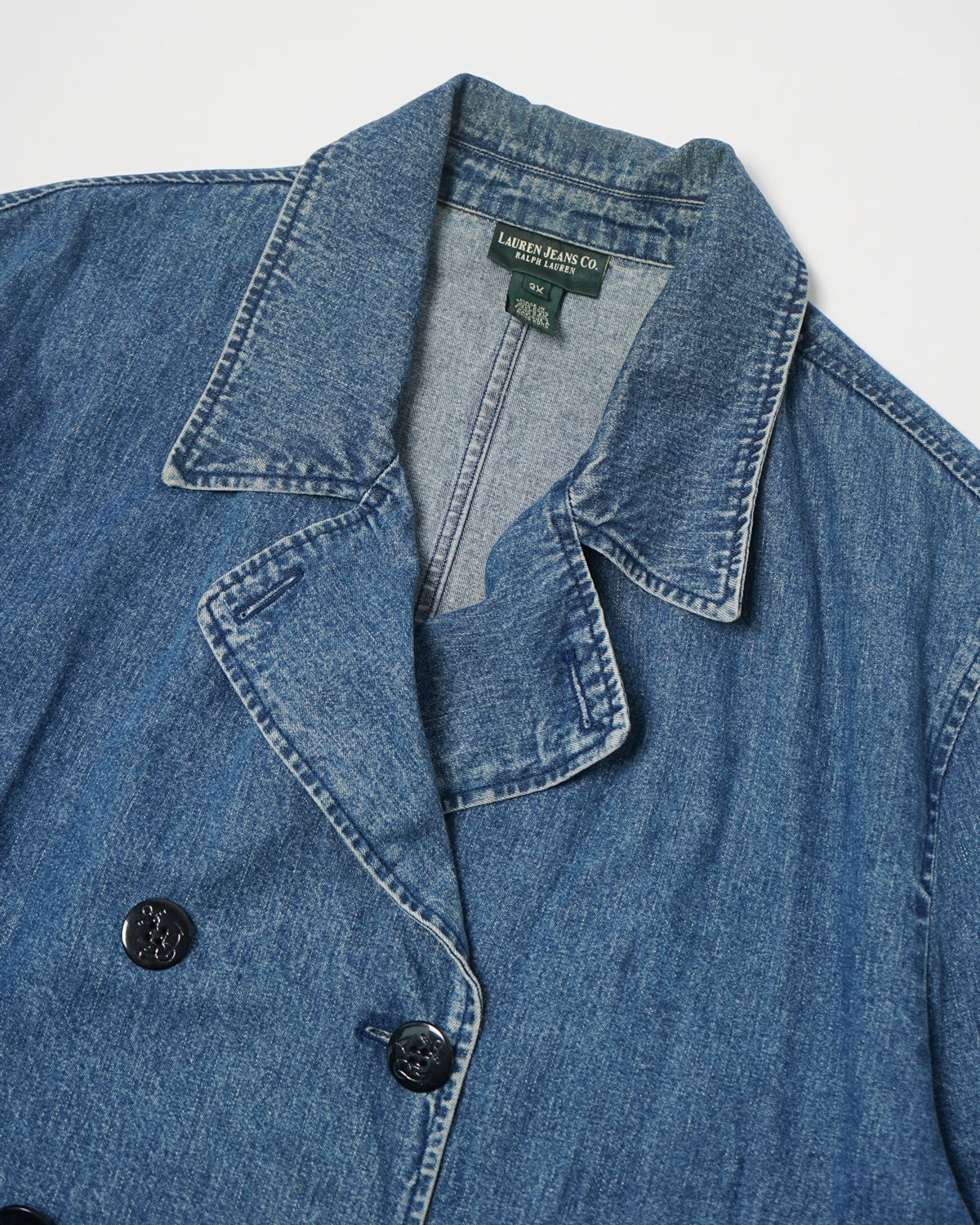 Lauren Jeans Co. Denim Double Breasted Jacket