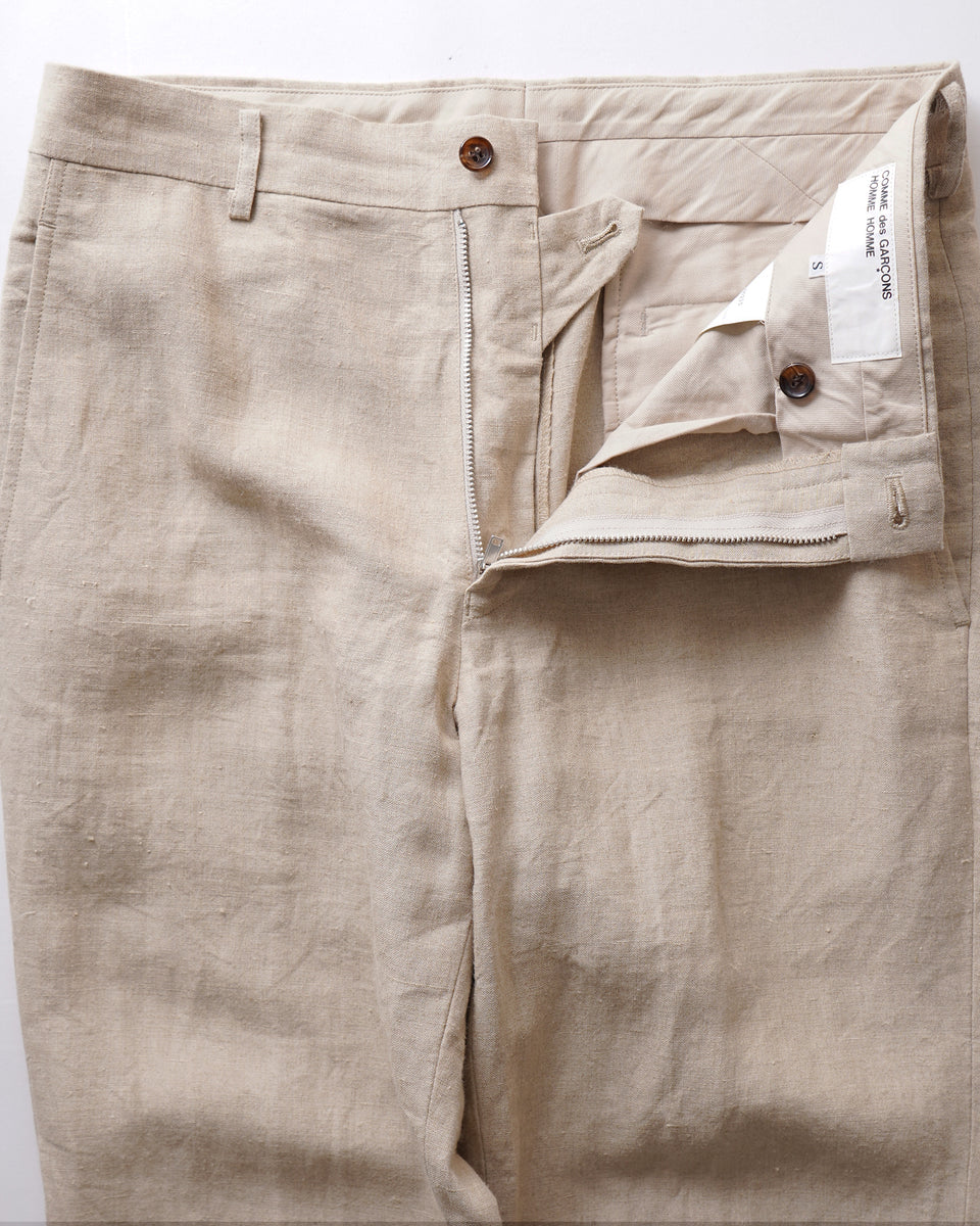 COMME des GARÇONS HOMME Docking Linen Slacks Made in Japan – Front