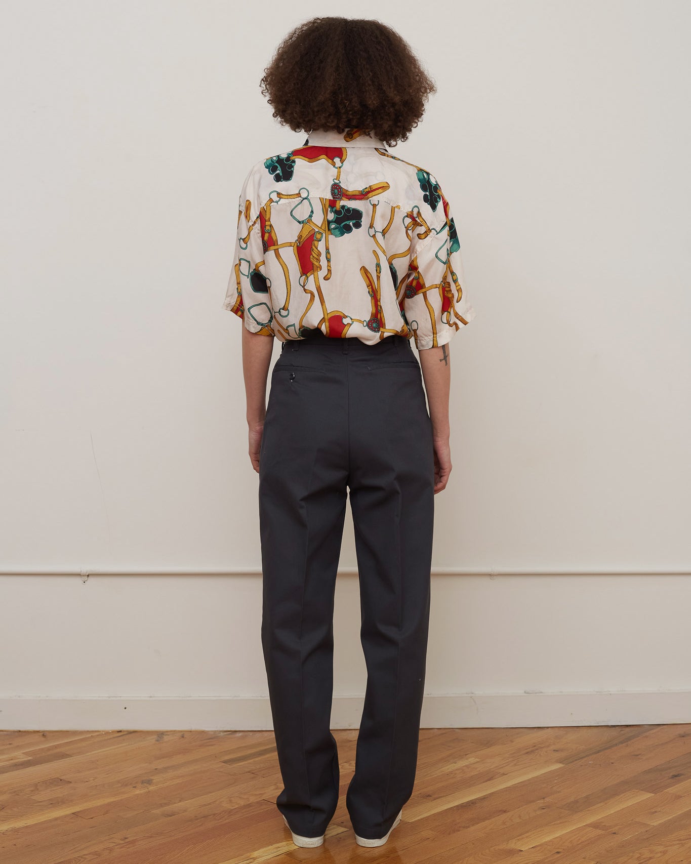 Silk Shirts Short Sleeve Patterned / M
