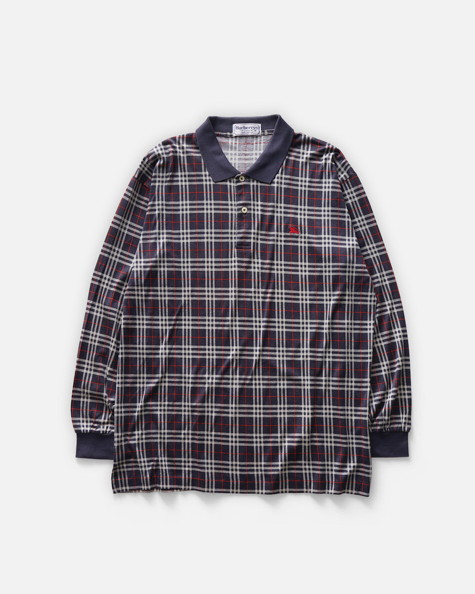 トップス NEW BEGING plaid pattern Polo Shirt L/S Plaid Polo Shirt – Front General Store