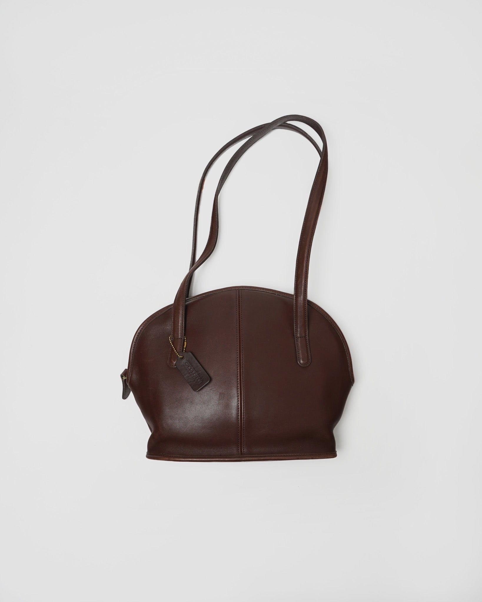 Leather Shoulder Bag / Dark Brown