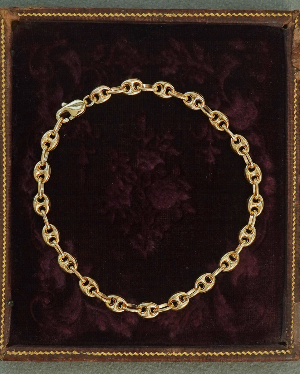 Vintage 14k Gold Anchor Chain Bracelet – Front General Store