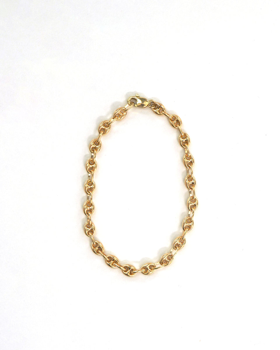 Vintage 14k Gold Anchor Chain Bracelet – Front General Store