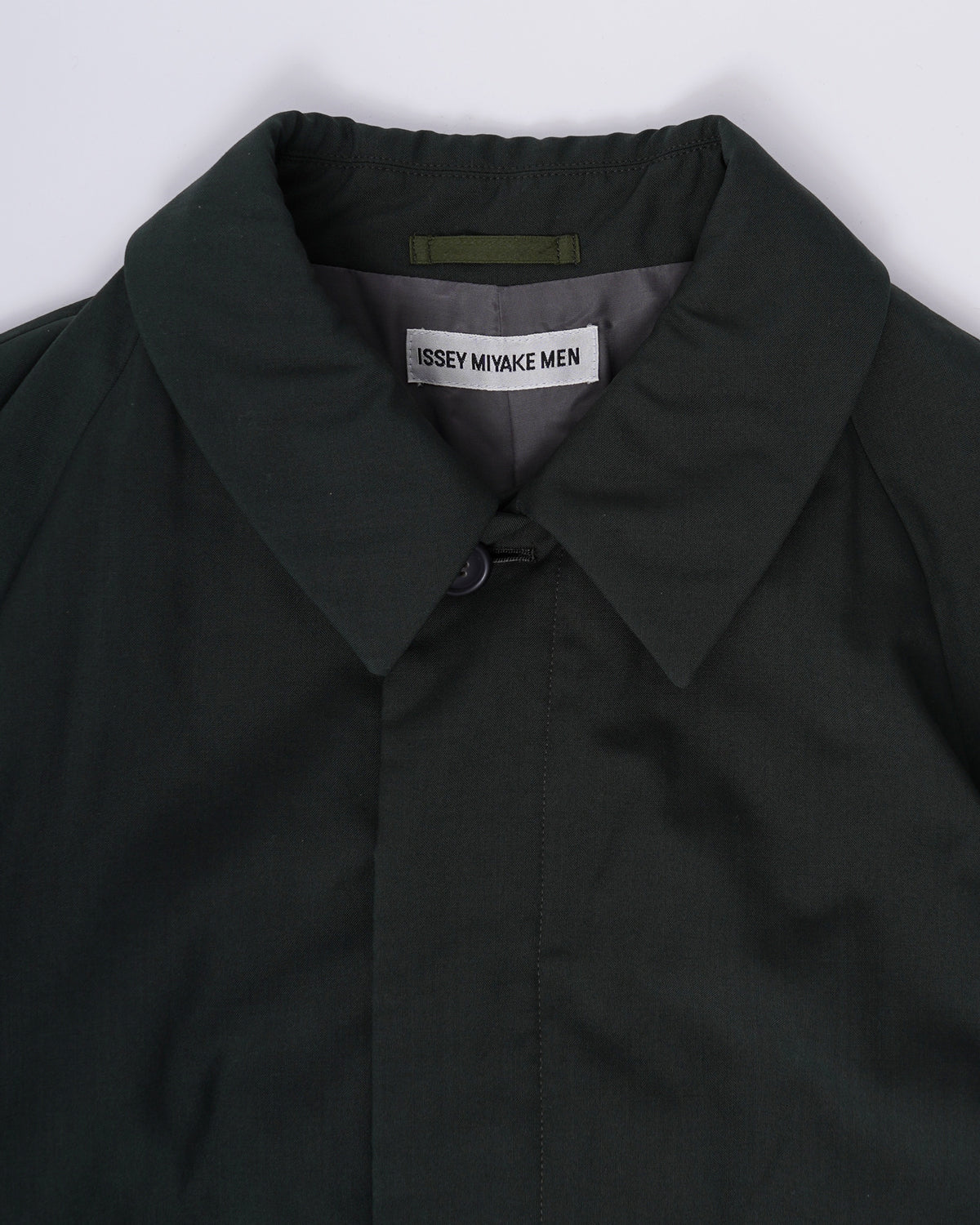 Olive Green Wool Balamacaan Coat
