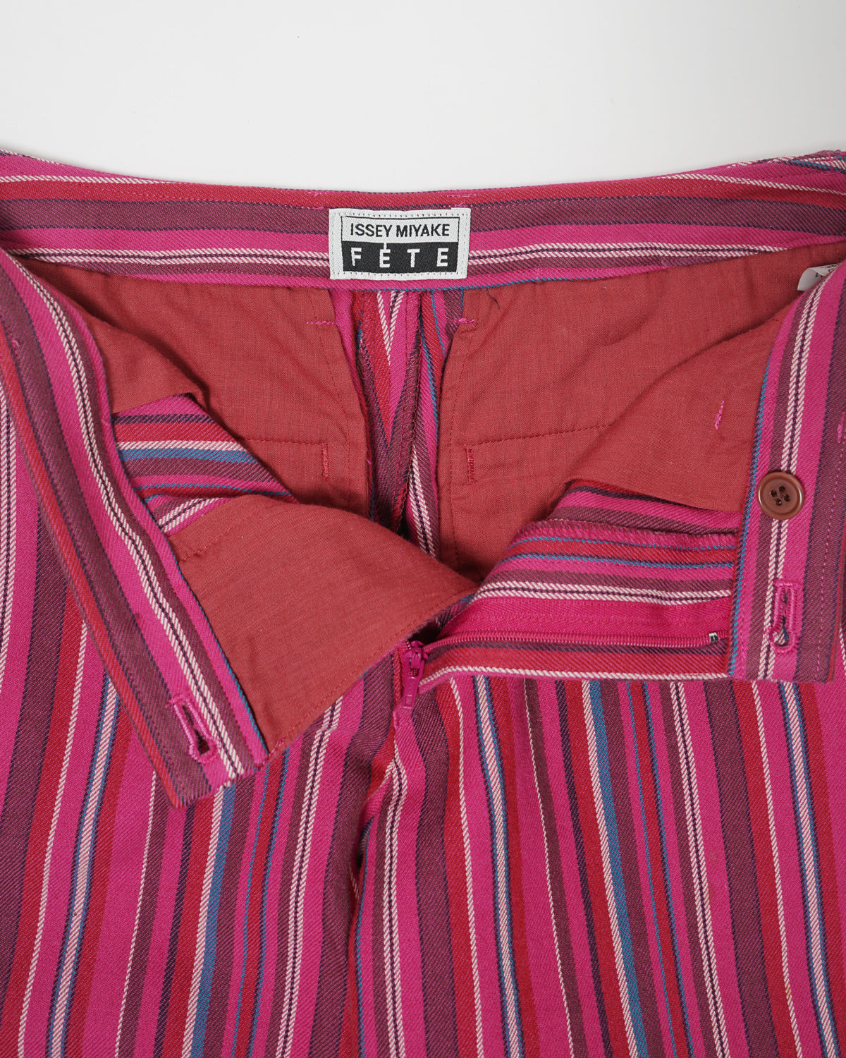 Fete Wool Pink Striped Pants