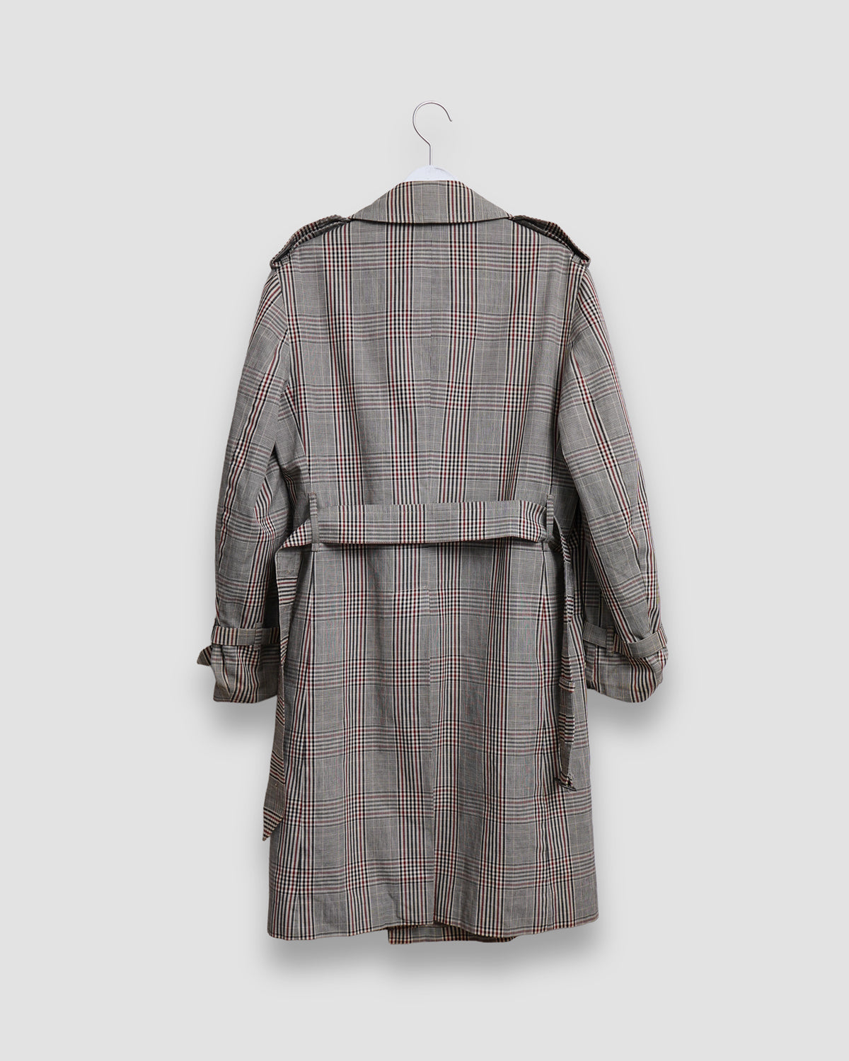 Plaid Trench Coat