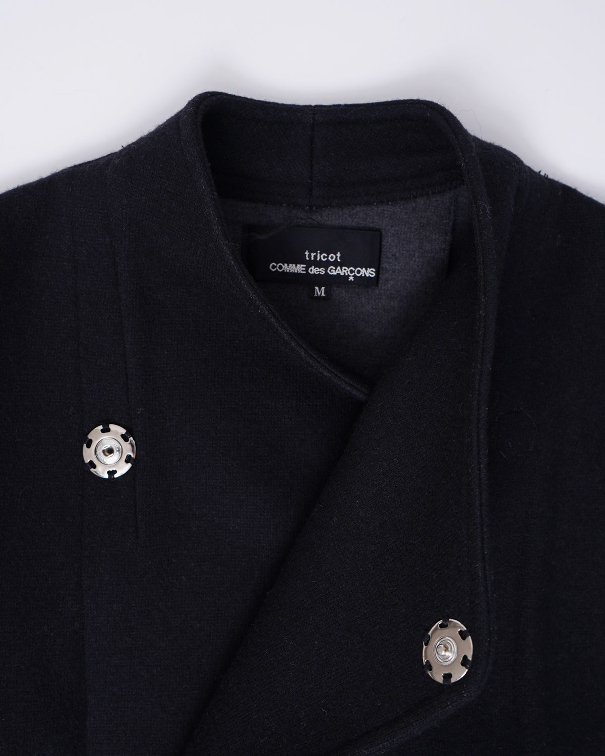 Collarless Wool Coat