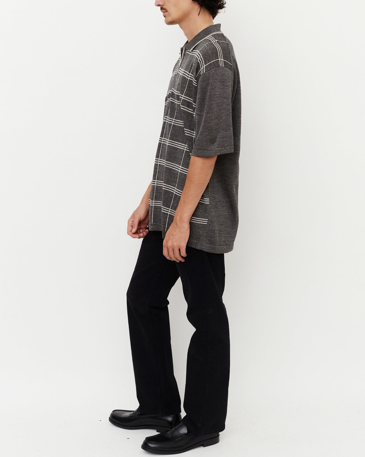 Pullover Zip Polo / Gray