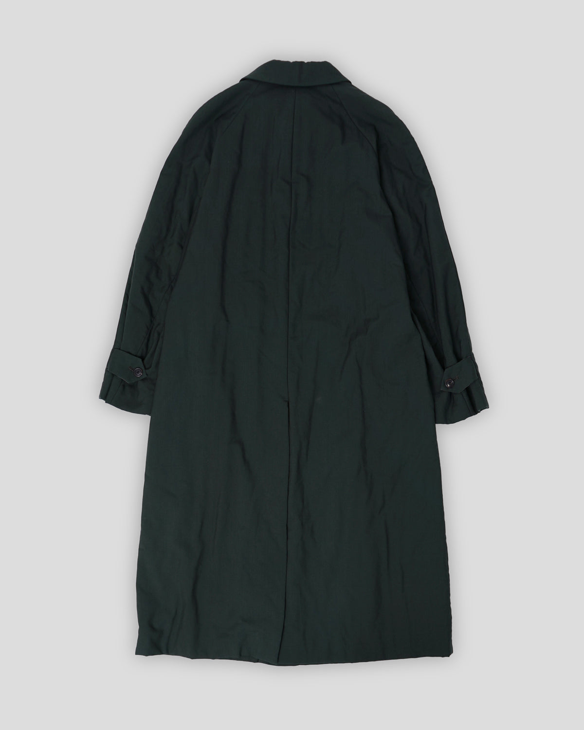 Olive Green Wool Balamacaan Coat