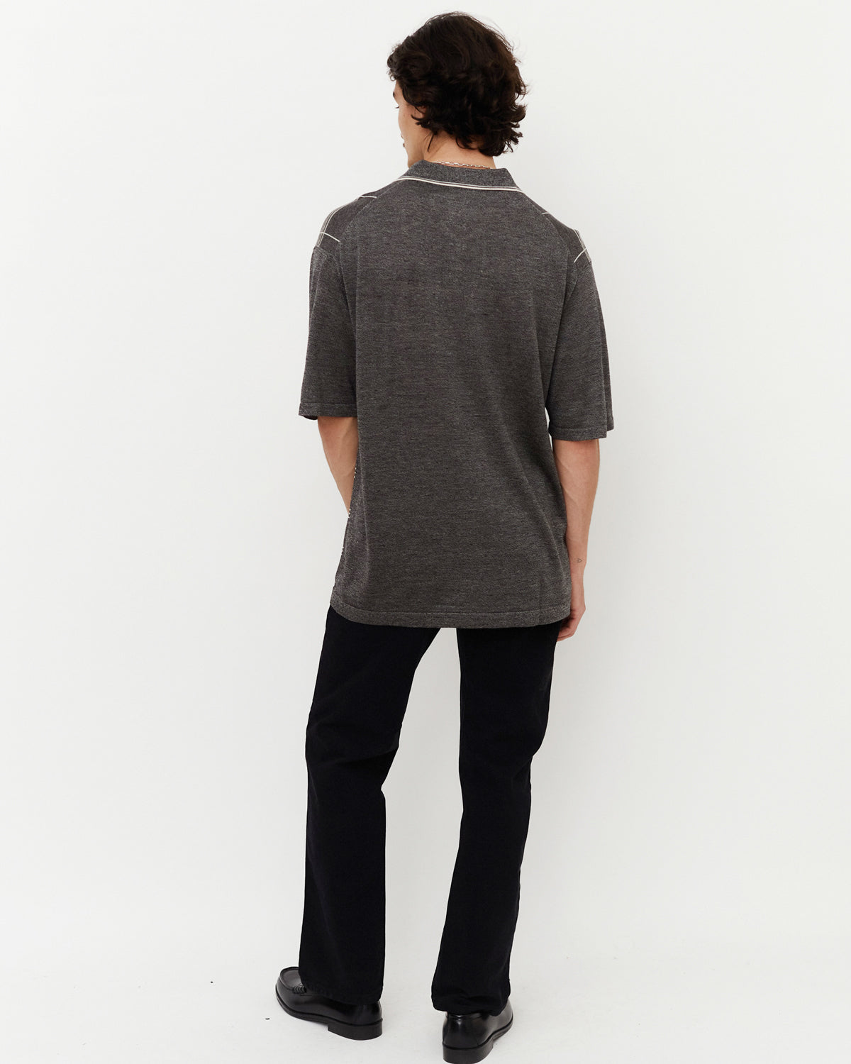 Pullover Zip Polo / Gray