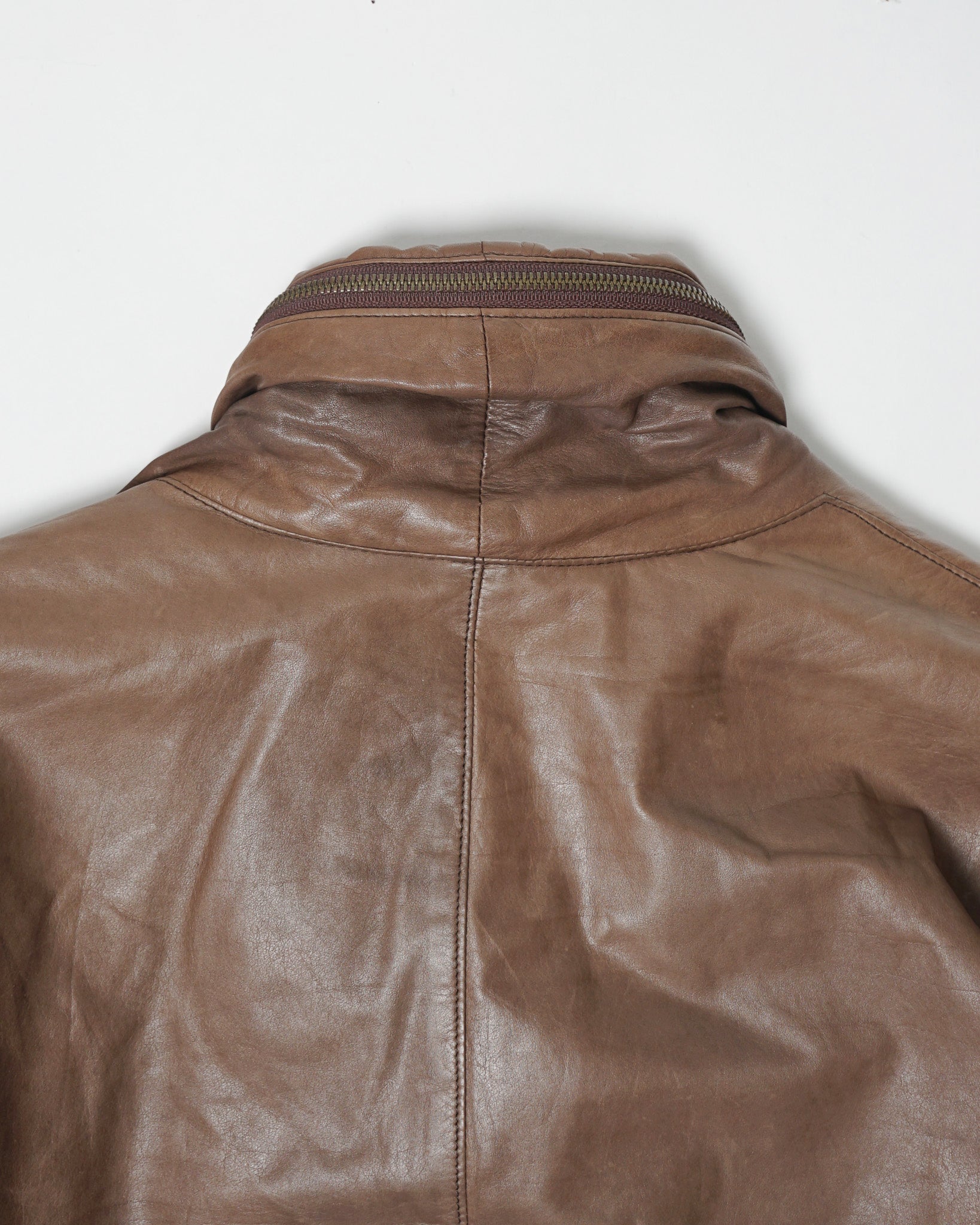 Shawl Collar Leather Jacket