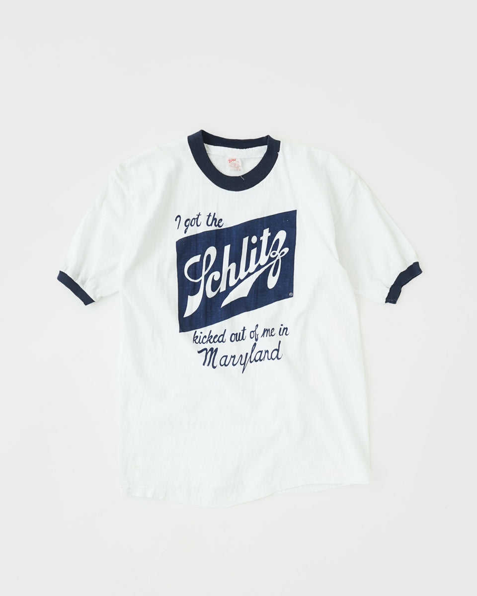 Schlitz Cotton Ringer Tee – Front General Store