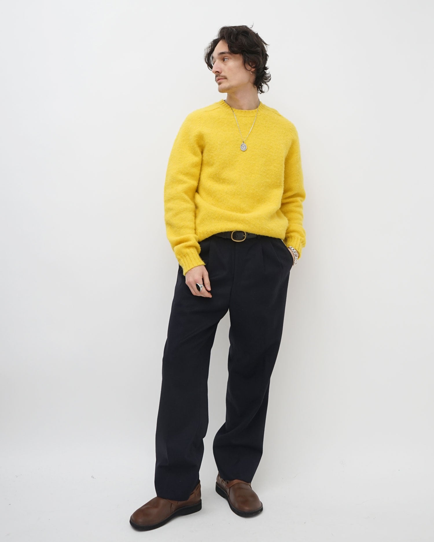FGS Originals - Brushed Shetland Sweater Crew Neck / Yellow