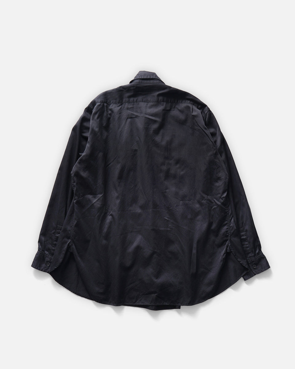 YOHJI YAMAMOTO POUR HOMME Bib-Front One Button Shirt – Front