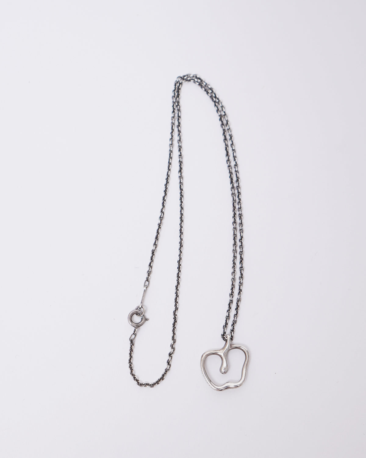 Silver Apple Necklace