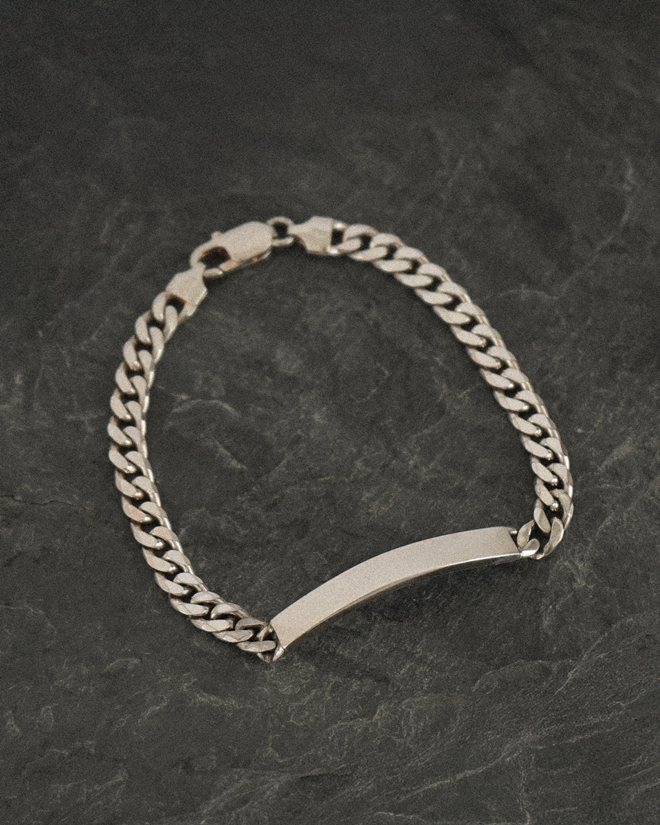 アクセサリー vintage Italian silver 925 id bracelet Vintage IBB 925 ITALY Sterling Silver Twisted Chain Bracelet