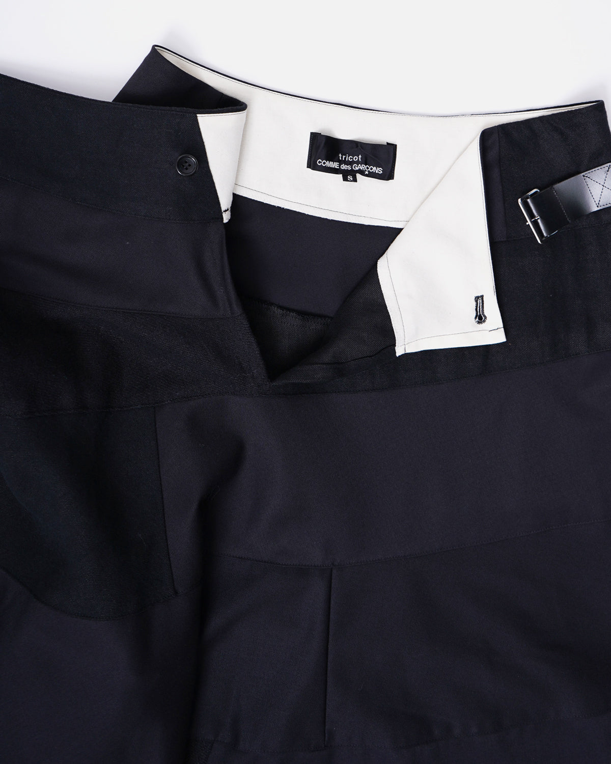 Side Belted Patched Skirt