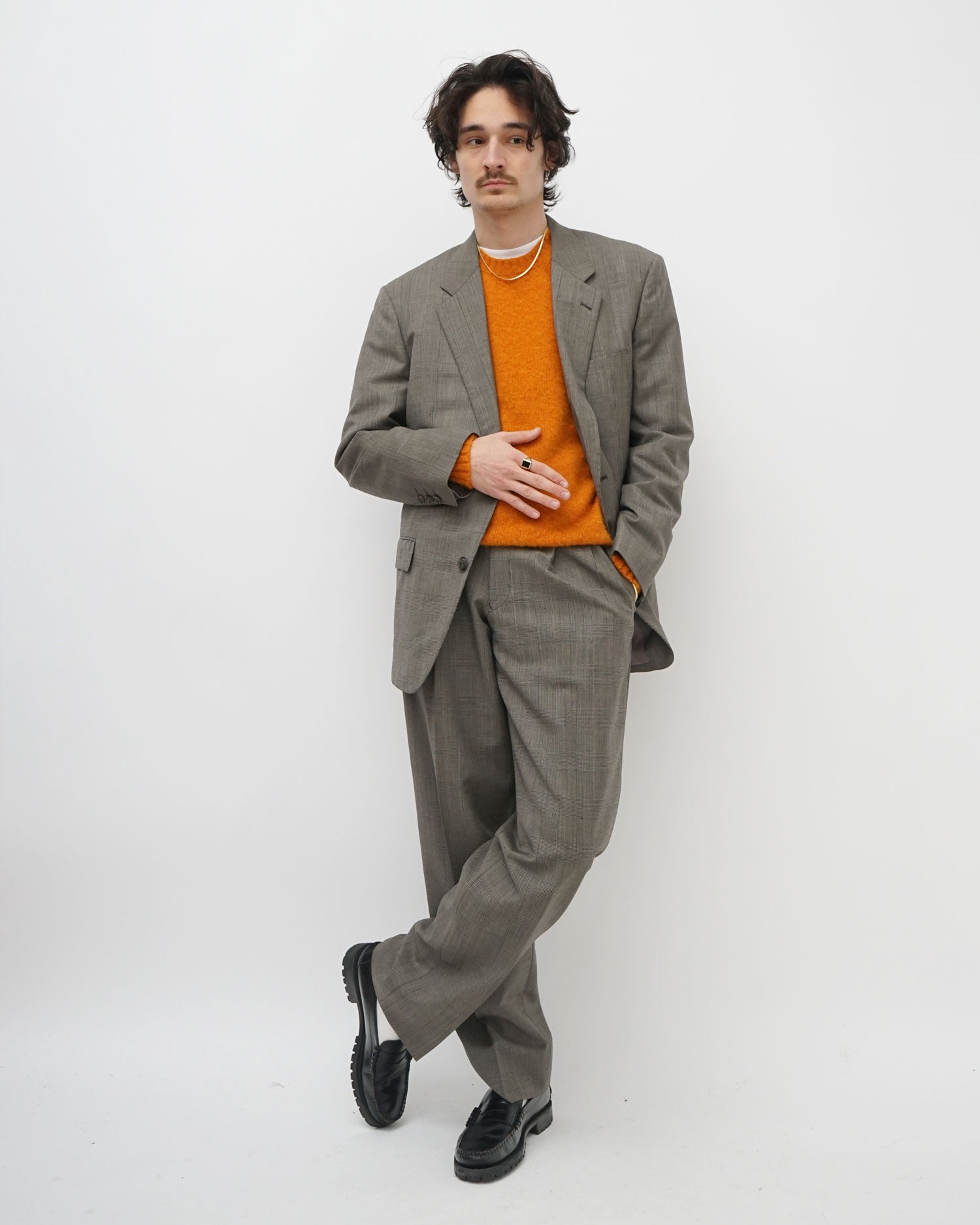 FGS Originals - Brushed Shetland Sweater Crew Neck / Orange