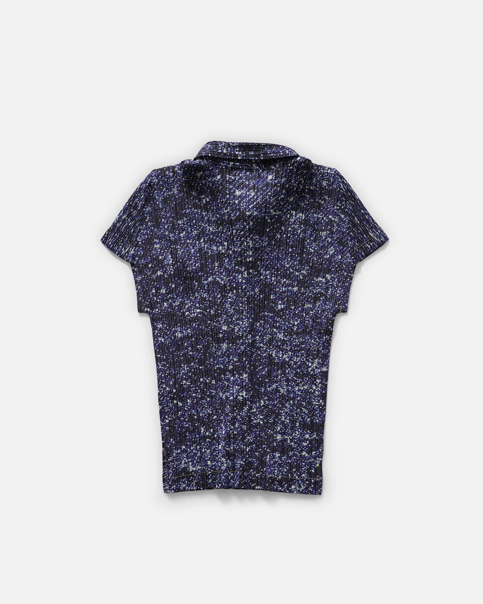 Pleats Please ISSEY MIYAKE Noise Printed S/S Shirt Made in Japan