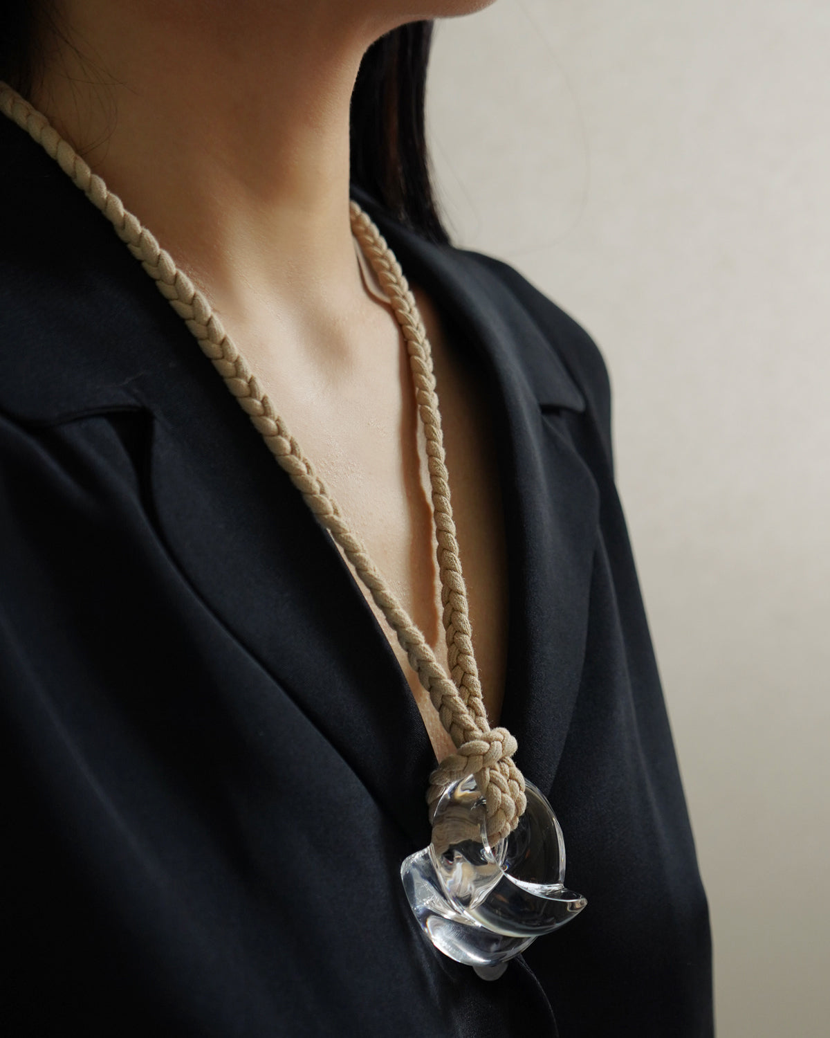 Chrystal Glass Couquillage Necklace