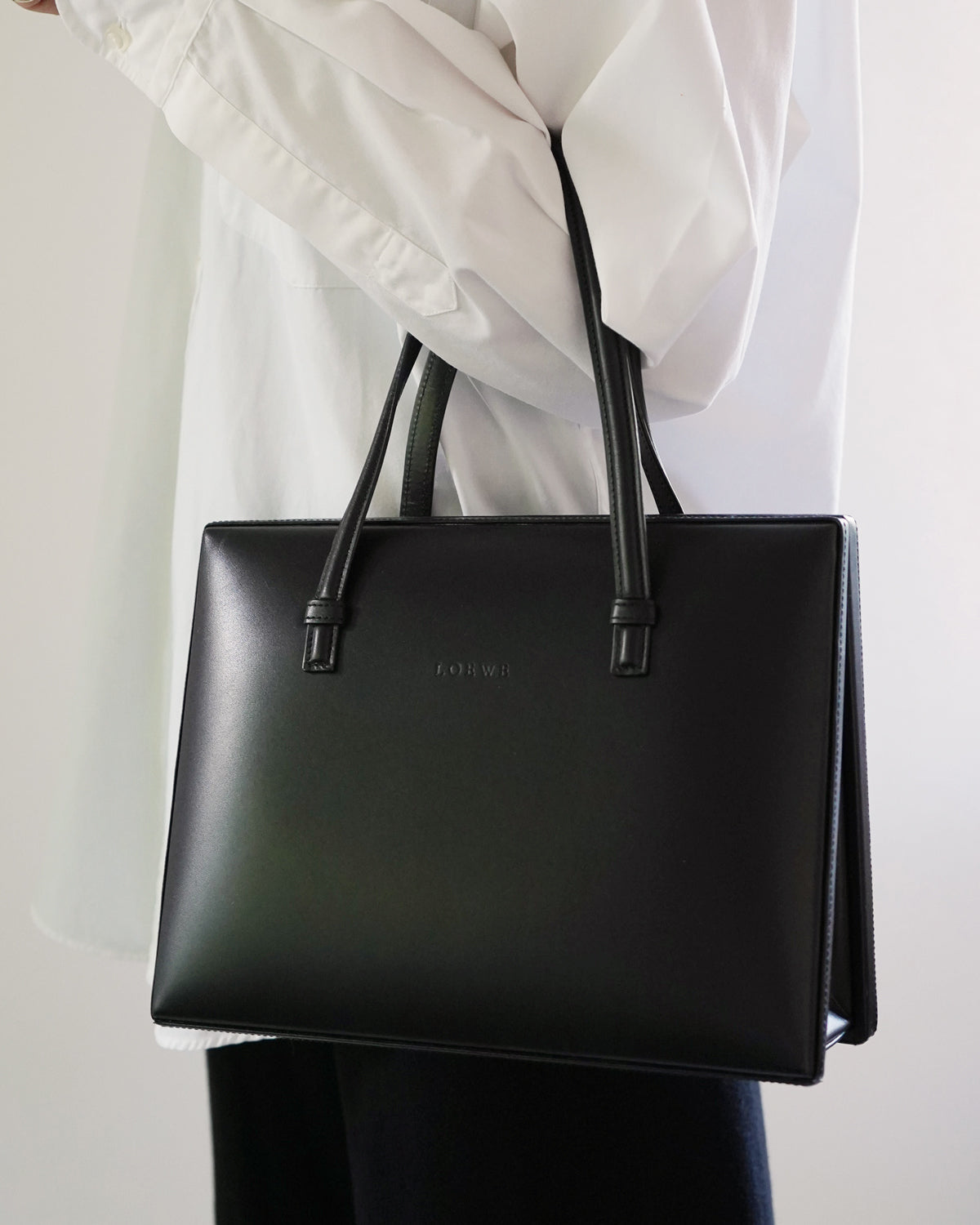 Black Leather Hand Bag