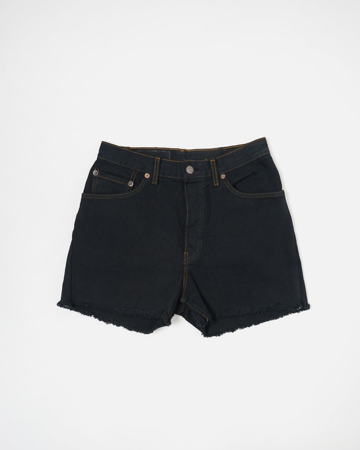 Black Denim Shorts / size: 27