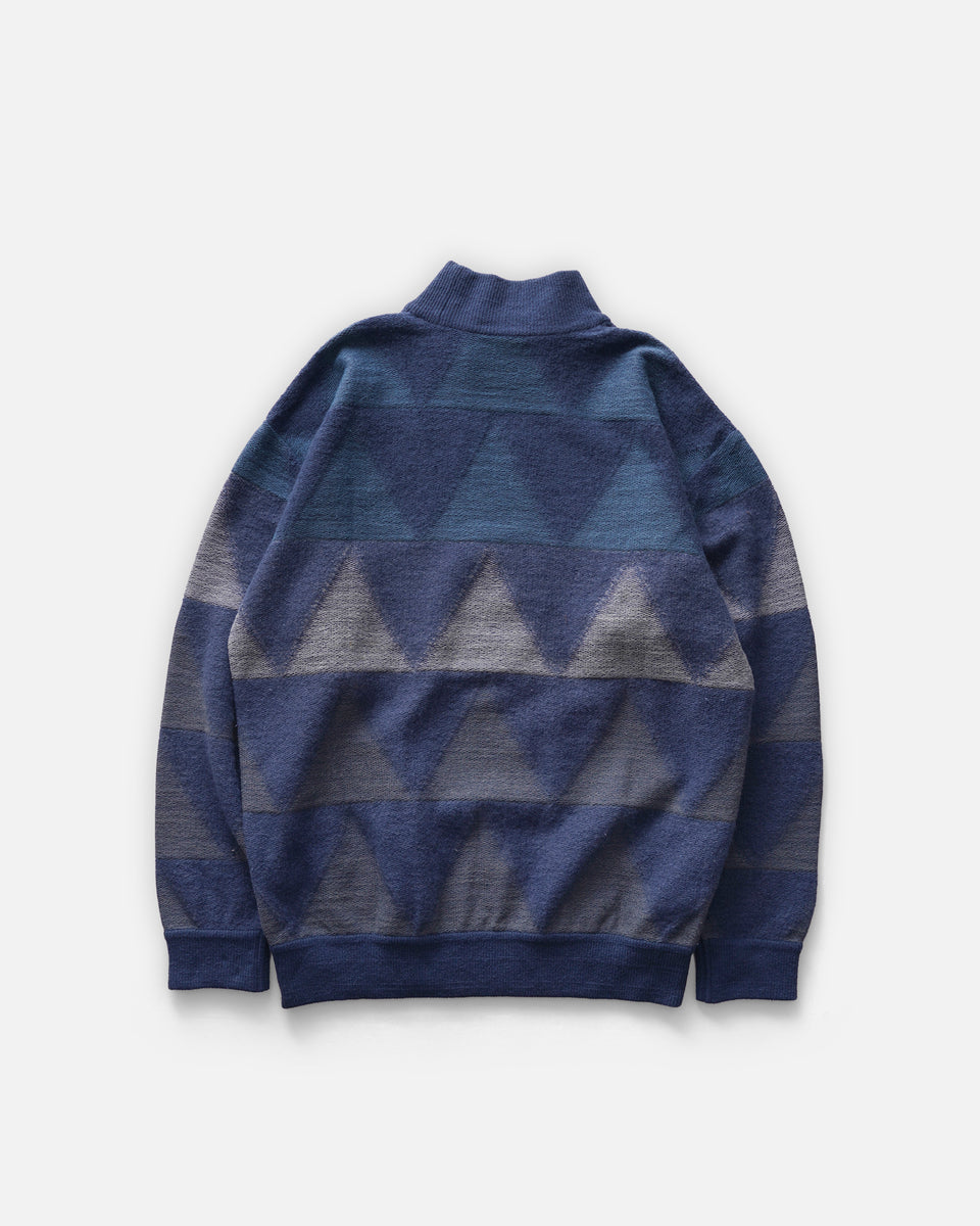 ISSEY MIYAKE Brush Tag Mock Neck Sweater Made in Japan – Front