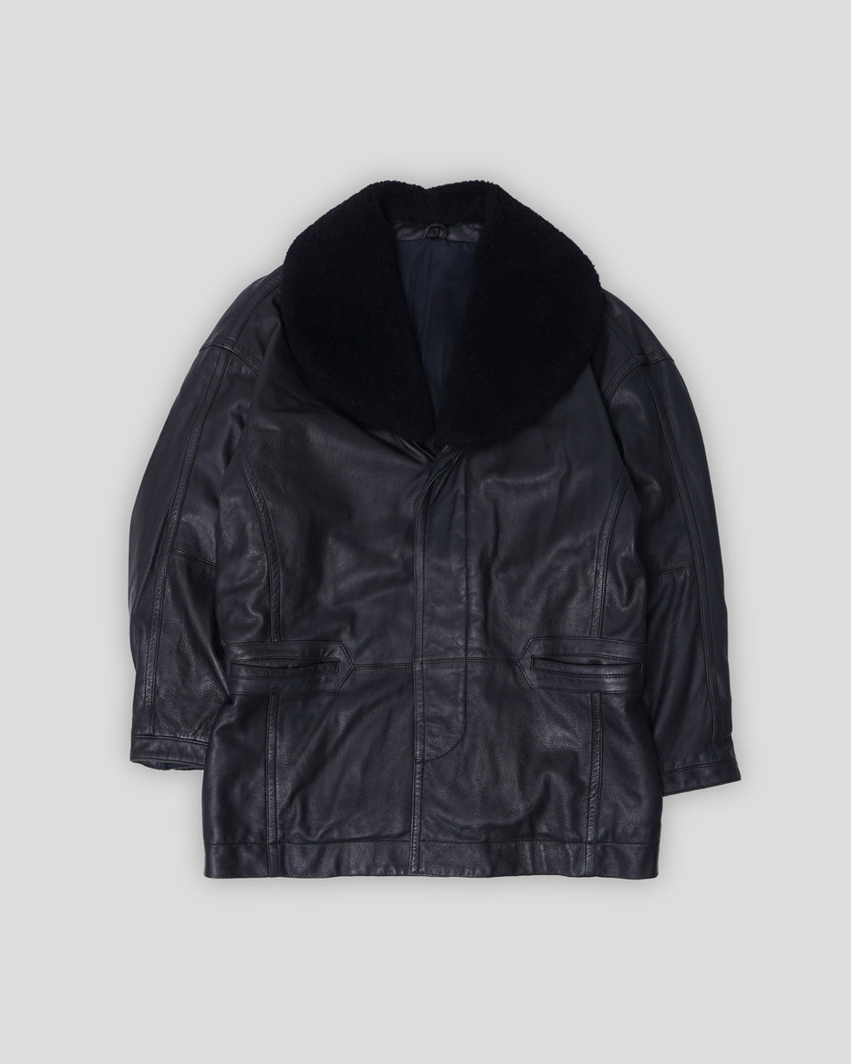 Boa Collar Detachable Leather Jacket – Front General Store