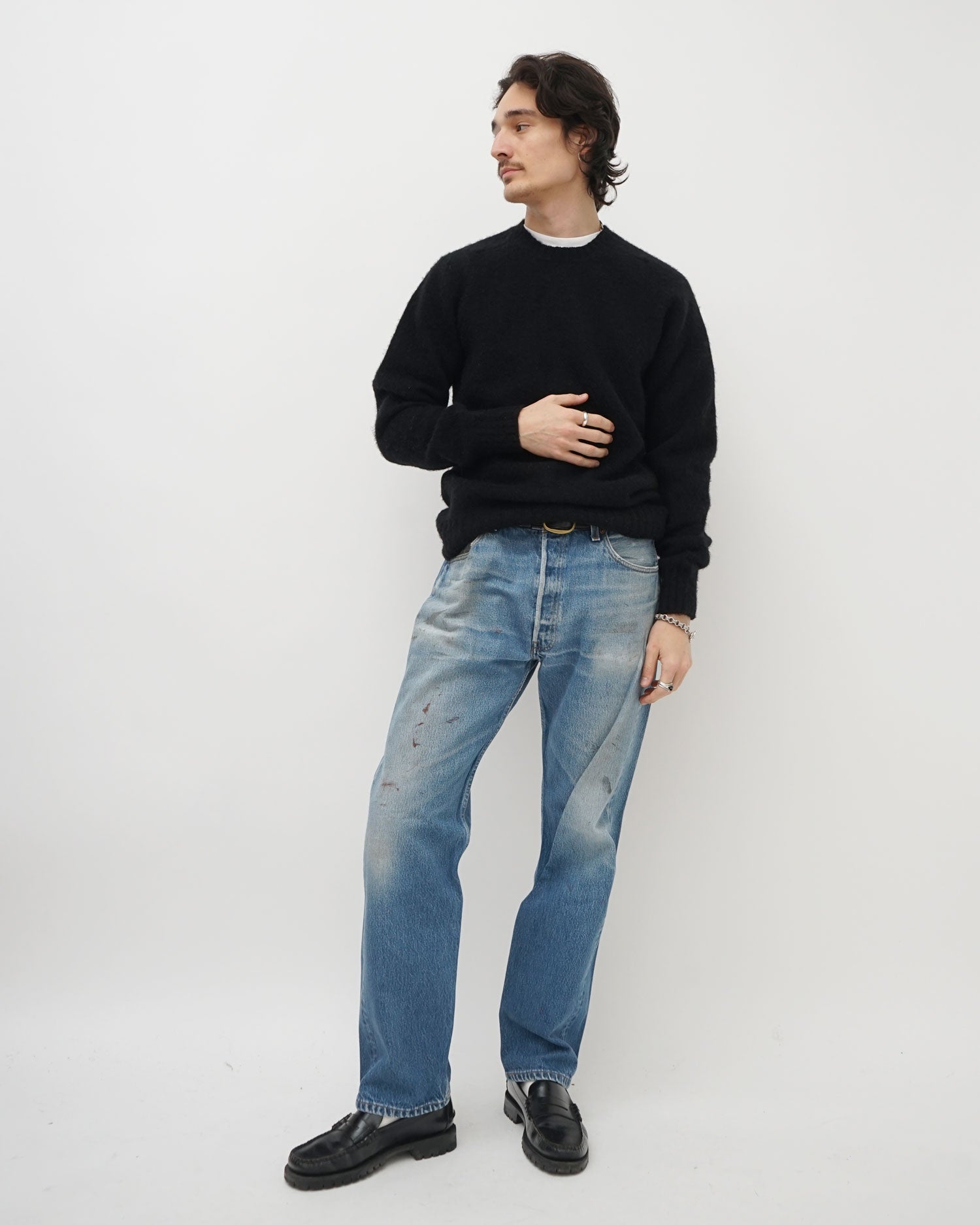 FGS Originals - Brushed Shetland Sweater Crew Neck / Black