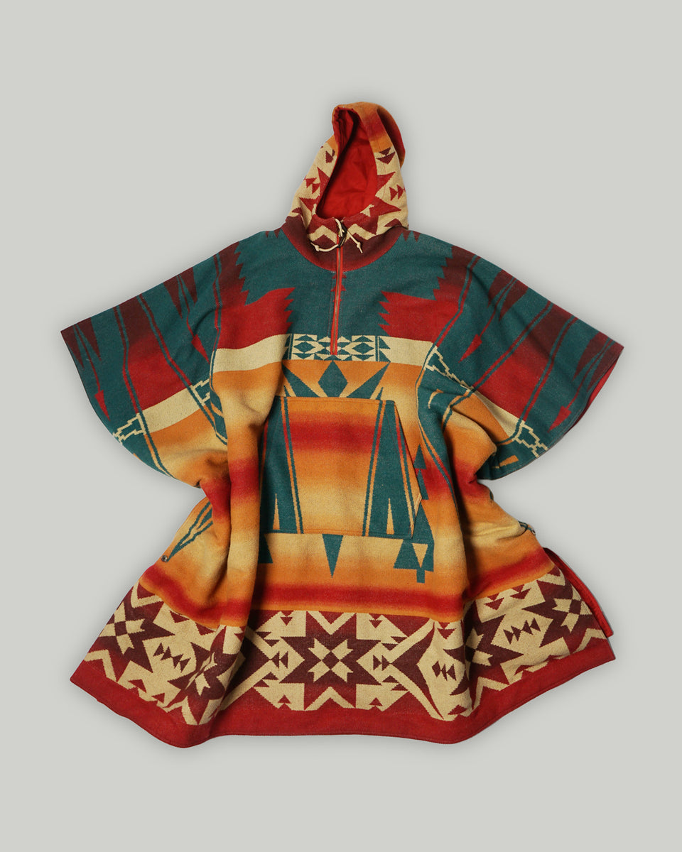 Native Patterned Reversible Poncho – Front General Store