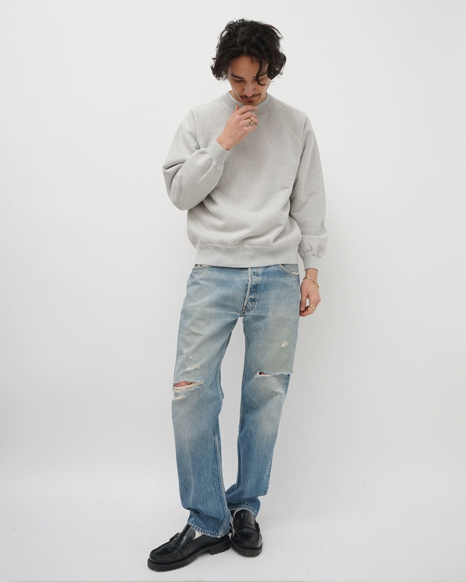 501 Distressed Denim Pants / size: 34