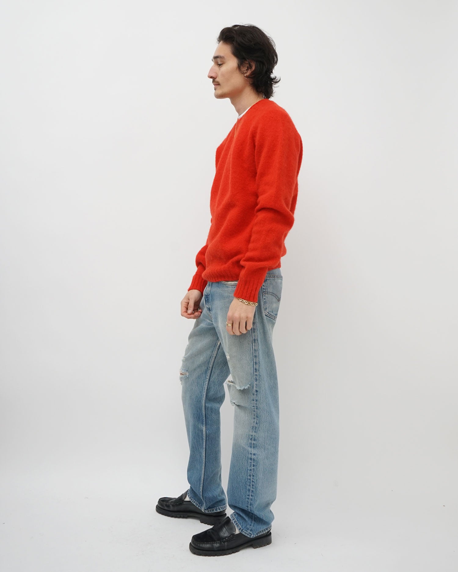 FGS Originals - Brushed Shetland Sweater Crew Neck / Red