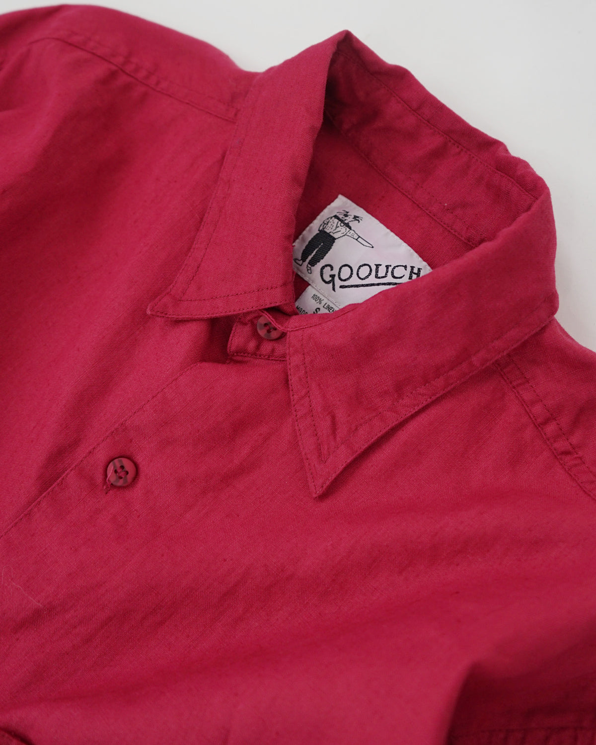 Washed Linen L/S Shirt / Red