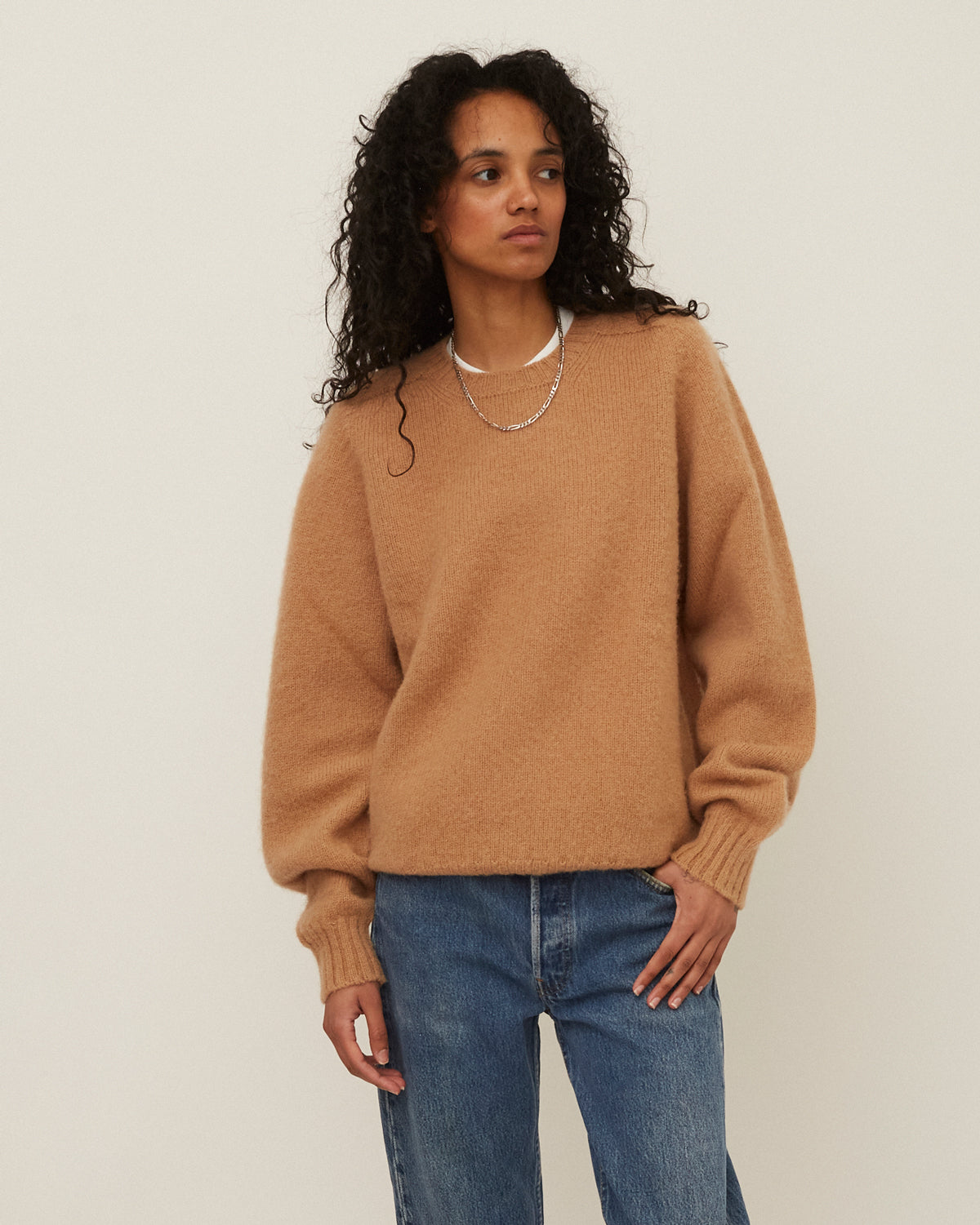 FGS Originals - Brushed Shetland Sweater Crew Neck / Beige